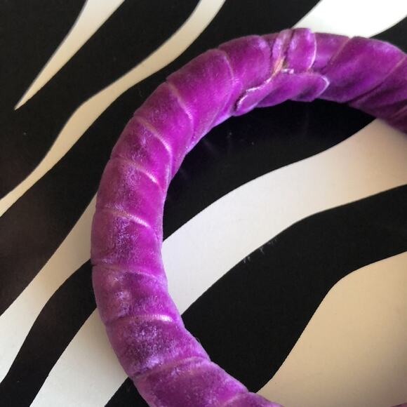 4 for $20 Stephan & Co. Purple Velvet Bangle - Picture 2 of 3